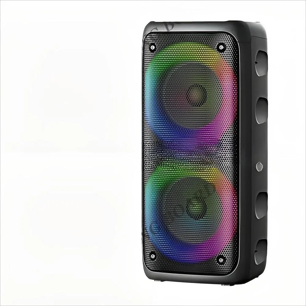 Caixa de Som Bluetooth grande Amplificada Torre Painel Led RGB Grasep Ultra Potente 2 Alto Falante