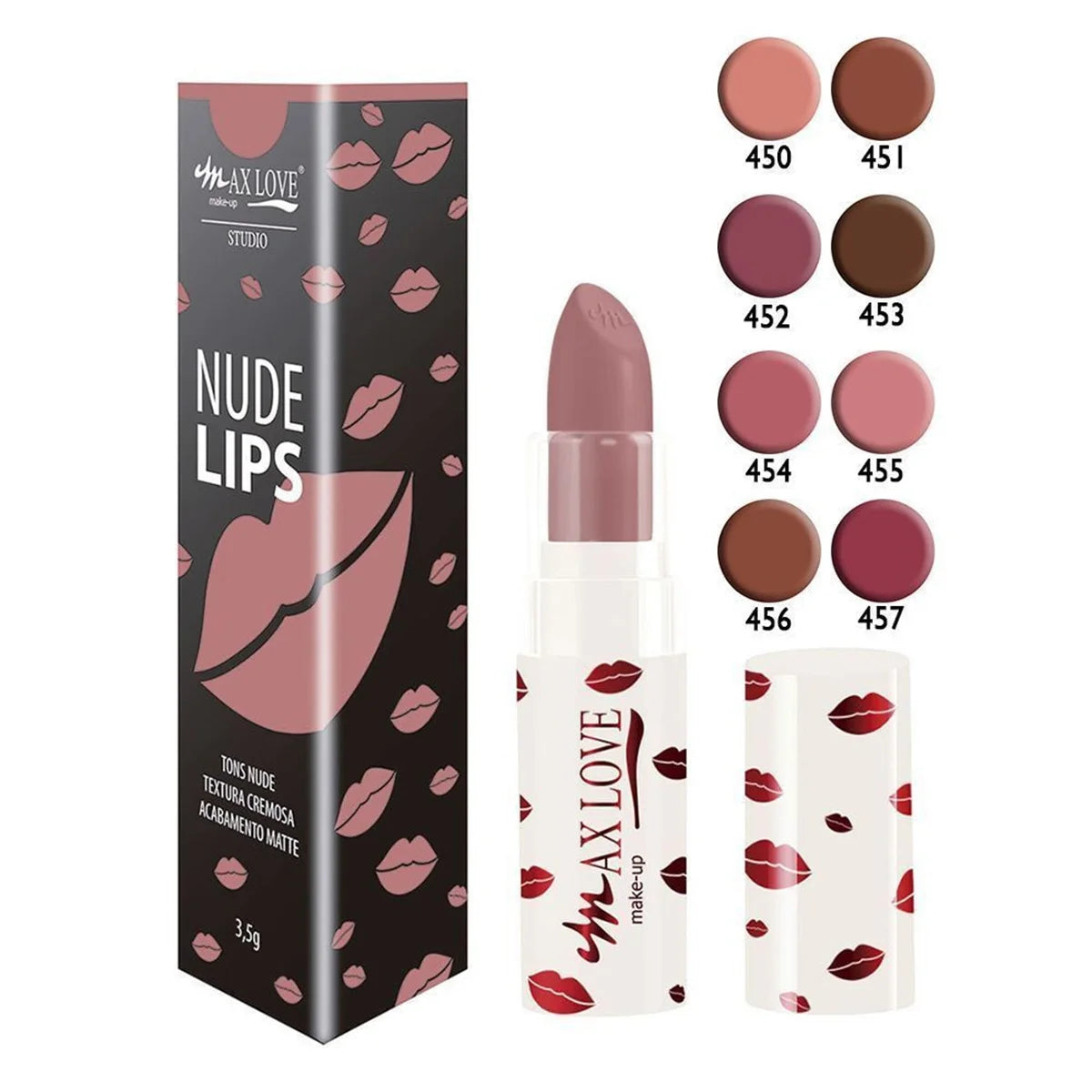 Batom em Bala Nude Lips - Max Love