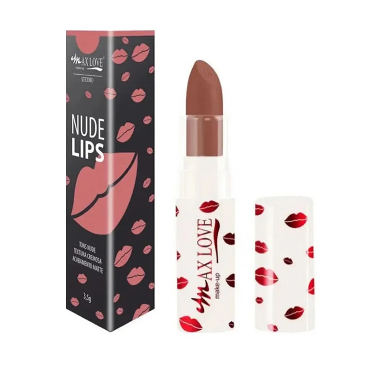 Batom em Bala Nude Lips - Max Love