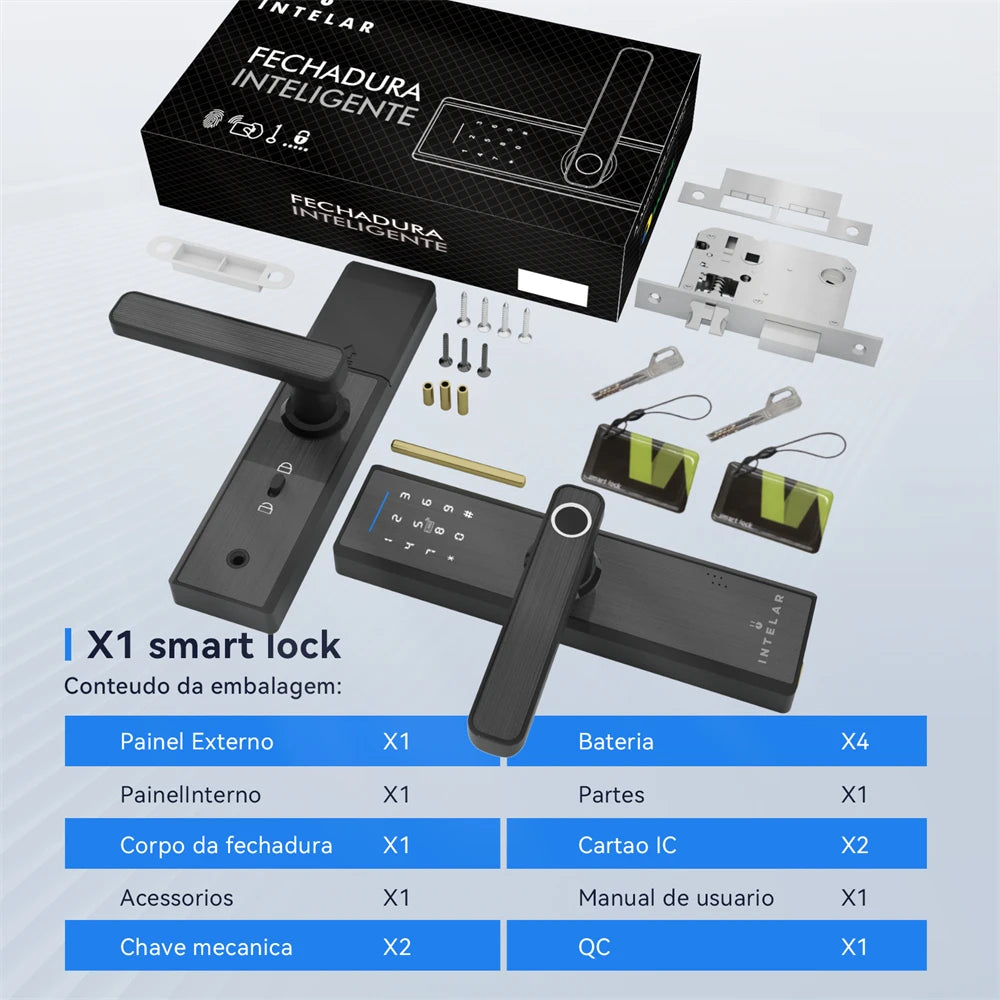 Tuya Wifi Digital Electronic Smart Door Lock With Biometric Camera Fingerprint Smart Card Password Key Unlock Digital Door Lock